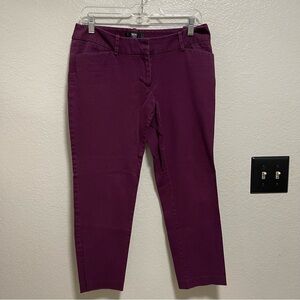 Mossimo Supply Co.Women’s Stretch Merlot Skinny Ankle Trousers Size 8